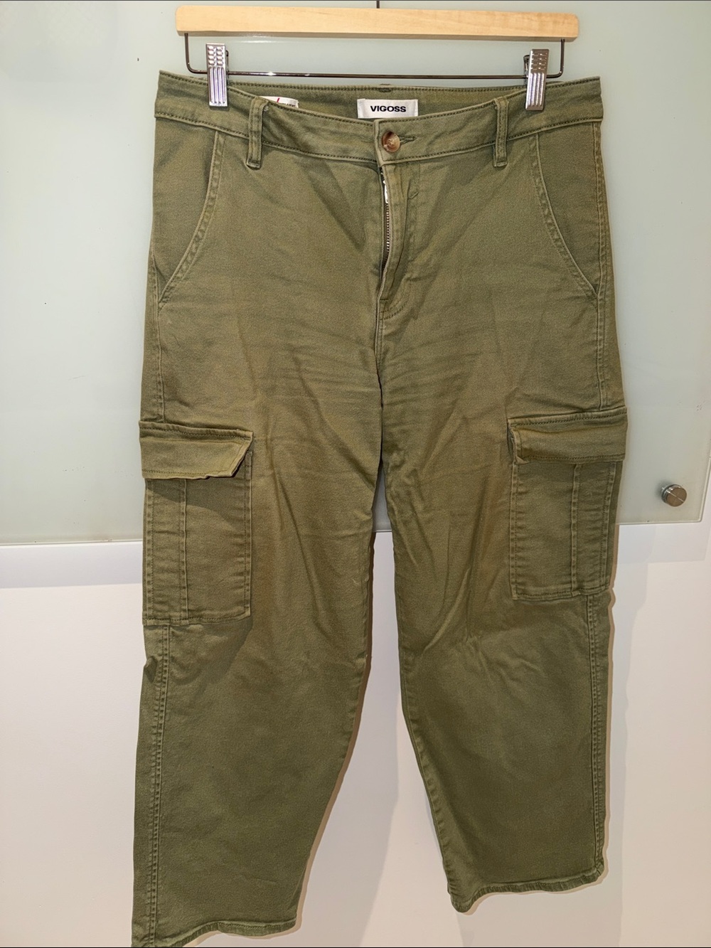 Vigoss Women's Olive Utility Cargo Trousers